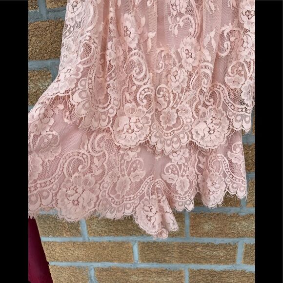Lovers + Friends Kristine Pink Lace Romper - Picture 4 of 7